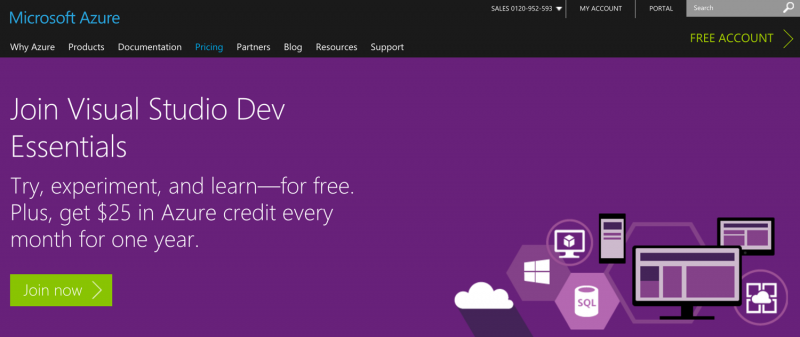 Microsoft Azure – Nhận 300$ credit miễn phí dùng cả năm