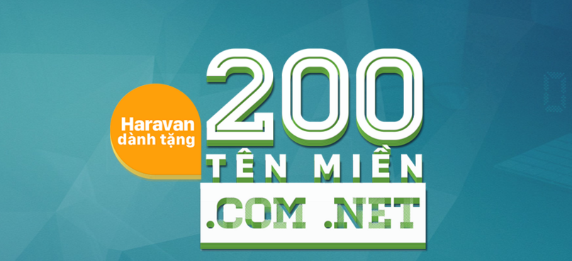 Haravan tang 200 ten mien .COM .NET
