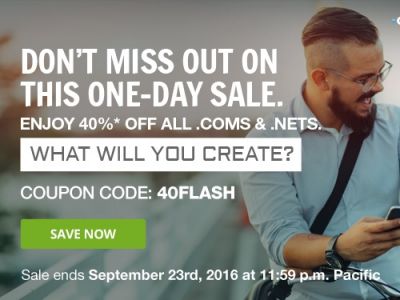 Bộ tứ khuyến mại giảm giá 40% tên miền .COM và .NET, đăng ký tối đa 5 năm