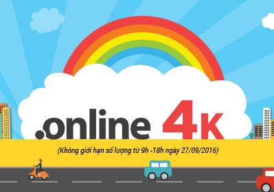 Tenten giảm giá tên miền .ONLINE chỉ 4k