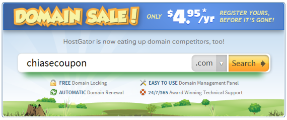 hostgator domain sale