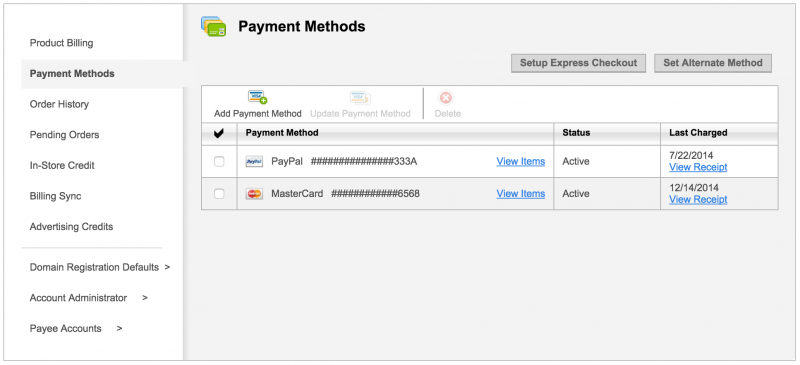 Payment Methods