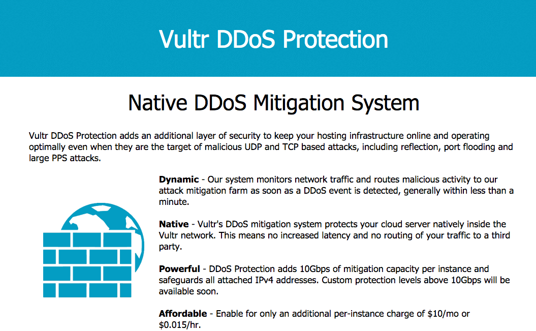 Vultr DDoS Protection