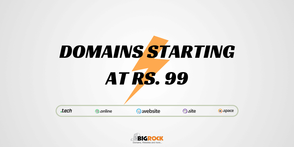 BigRock Domain Rs. 99