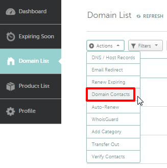 domain contacts
