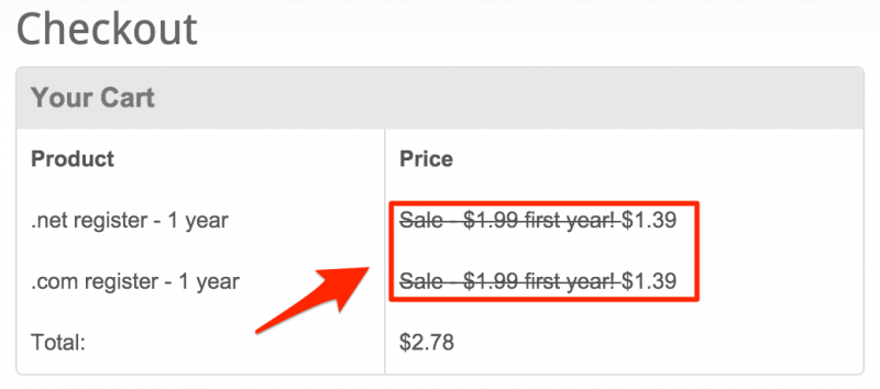 Tên miền .COM và .NET lại giảm giá tại Domain.com, chỉ còn 1.39$