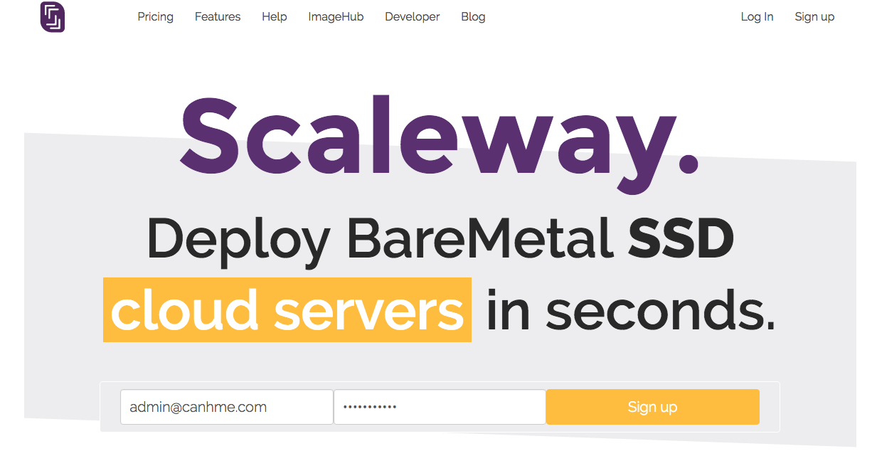 Scaleway Homepage