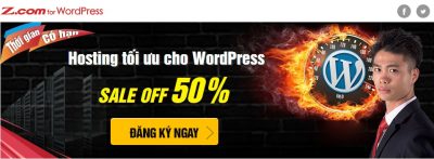 Z.com giảm giá 50% toàn bộ các gói WordPress Hosting
