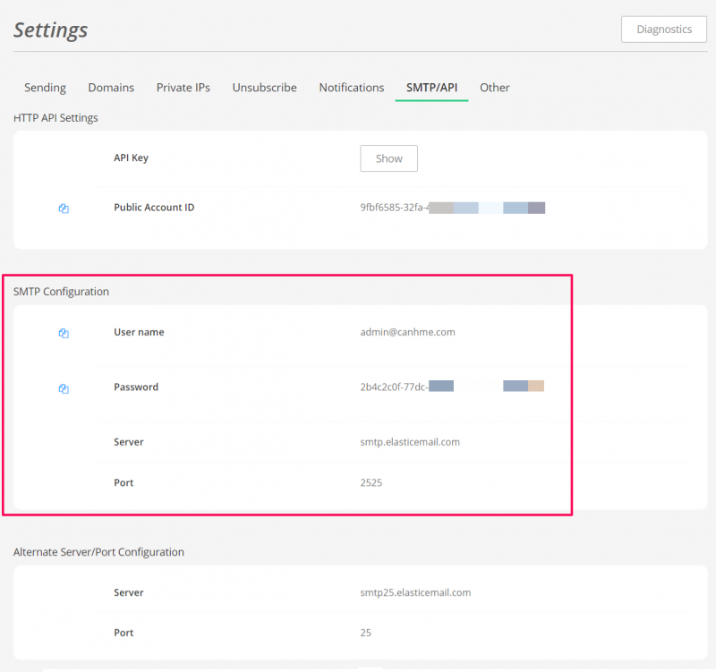 Cấu hình gửi Mail trên WordPress với Elastic Email » Canh Me