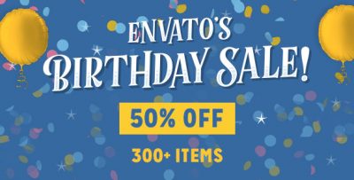 Envato khuyến mại khủng dịp sinh nhật – Giảm tới 50%