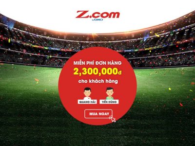 Chúc mừng đội tuyển U23 Việt Nam, Z.com miễn phí đơn hàng dưới 2,300,000đ