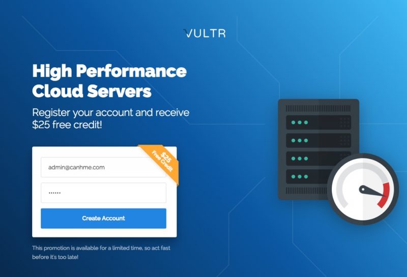 Khuyến mại tặng 25$ Free của Vultr đã quay trở lại, đăng ký ngay