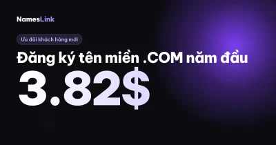 Nhà đăng ký mới NamesLink khuyến mại .COM chỉ 3.82$